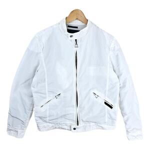 Brema White Lightweight Jacket Size 50 Medium Biker Windbreaker